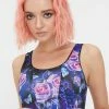 Jaded London Tops 80s Floral Print Corset Crop Top
