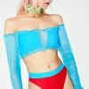 Jaded London Swim Ocean Bardot Mesh Bikini Top