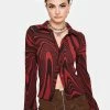 Jaded London Manic Plisse Button Up Shirt
