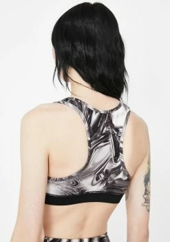 Jaded London Active Chrome Print Sports Bra