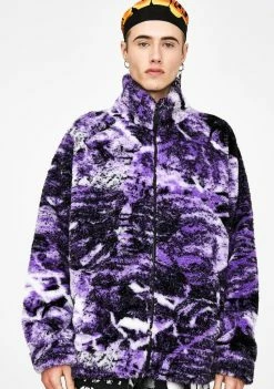 Jaded London Psychedelic Collage Borg Jacket Outerwear