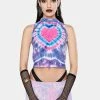 Jaded London Pink & Purple Tie Dye Heart Tank Top