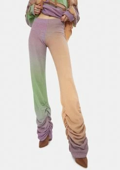 Jaded London Bottoms Ombre Mix Ruched Hem Knit Joggers