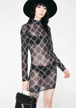 Jaded London Dresses Barbwire Mesh Dress