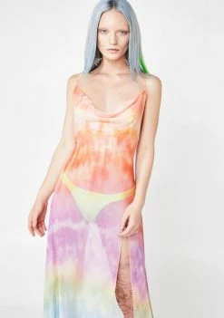 Jaded London Maxi Mesh Beach Dress