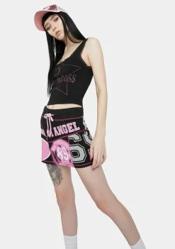 Jaded London Tops Diamante Princess Sleeveless Top