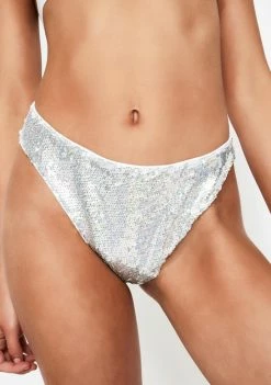 Jaded London Flip Sequin High Waist Bikini Bottoms