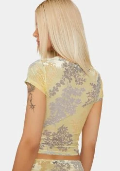 Coupon ๐ Jaded London Devore Dusk Tee Crop Tee โญ 9 Jaded London Devore Dusk Tee Crop Tee