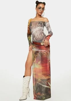 Jaded London Monsoon Sheer Maxi Dress Dresses