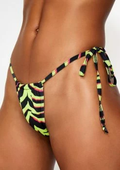 Jaded London Technicolor Tiger Low Rise Bikini Bottoms Swim