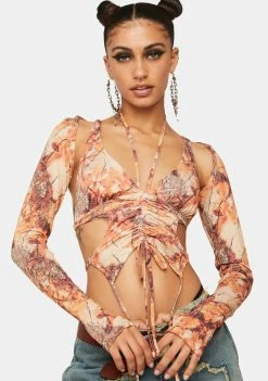 Jaded London Willow Cut-Out Butterfly Top