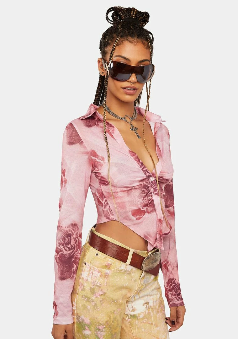 Cheap 🔔 Jaded London Vintage Rose 👚 Shirt 👏 4 Jaded London Vintage Rose Shirt