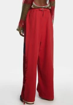 Jaded London Red NY Dragon Flock Cargo Pants