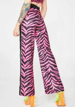 Jaded London Animal Clash Wide Leg Sweatpants Bottoms