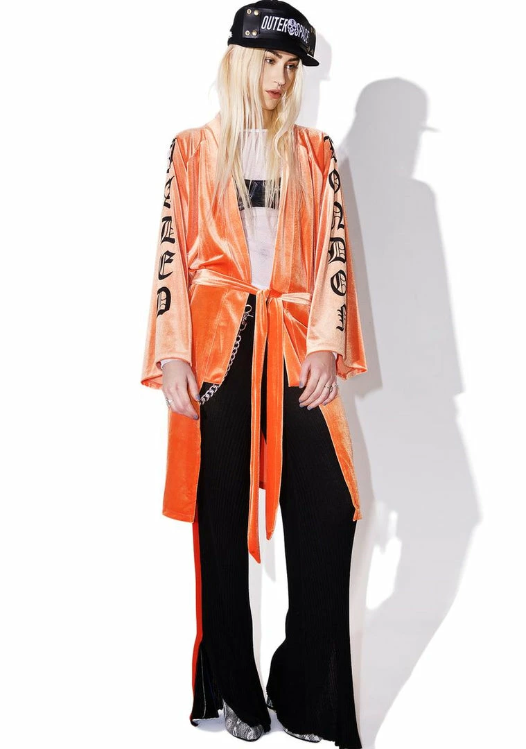 Deals π₯° Jaded London Orange Velvet Kimono π― 7 Jaded London Orange Velvet Kimono