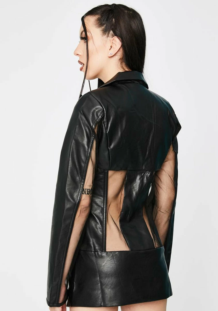 Discount π Jaded London Outerwear Vegan Leather Corset Blazer π₯ 6 Jaded London Outerwear Vegan Leather Corset Blazer