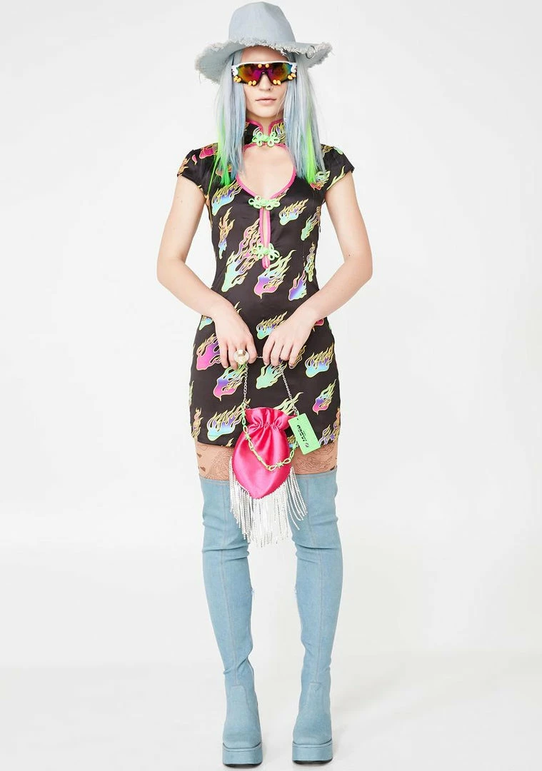 Wholesale π Jaded London π Dresses Rainbow Flame Print Cut Out High Neck Mini π Dress π₯° 5 Jaded London Dresses Rainbow Flame Print Cut Out High Neck Mini Dress