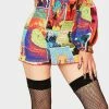 Jaded London Surf Poster Organza Skirt Bottoms
