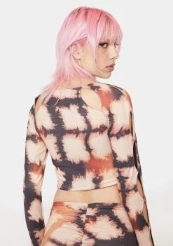 Jaded London Long Sleeve Crop Top The Illusive Cut-Out Top