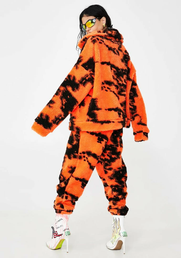 Budget ๐ Jaded London Orange Tie Dye Fleece Jacket ๐ 5 Jaded London Orange Tie Dye Fleece Jacket