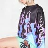 Promo โญ Jaded London Flame Print Oversized Sweatshirt โ๏ธ 2 Jaded London Flame Print Oversized Sweatshirt