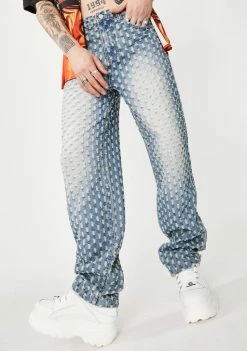 Jaded London Light Blue Distressed Skate Jeans