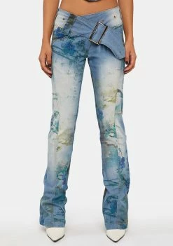 Jaded London La Rambla Denim Low Rise Jeans