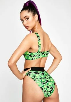 Outlet π€© Jaded London Alien Print Belted π Bikini Bottoms Swim π 9 Jaded London Alien Print Belted Bikini Bottoms Swim