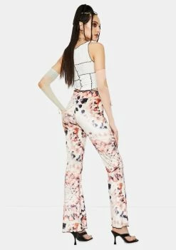 Jaded London Tie Dye Print Bootcut Jersey Trousers
