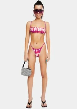 Jaded London Tie Dye Print Micro Bikini Bottoms