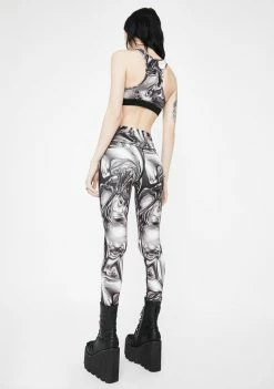 Jaded London Chrome Print High Waist Leggings