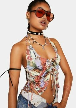Jaded London Tops Allele Butterfly Halter Top