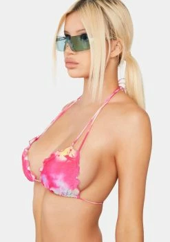Jaded London Azalea Frill Triangle Bikini Top