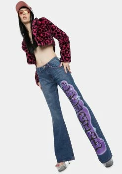 Jaded London Bottoms Baby Girl Graffiti Print Low Rise Jeans