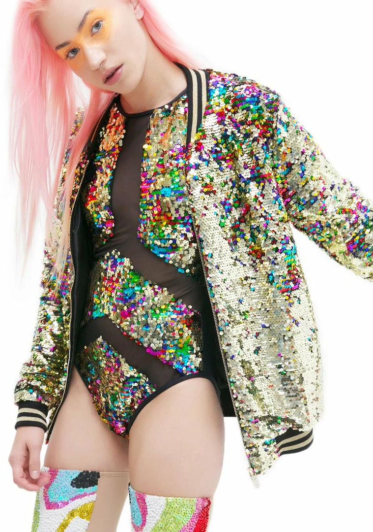 Deals π€© Jaded London Rainbow Sequin Bomber Jacket π₯ 5 Jaded London Rainbow Sequin Bomber Jacket