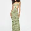 Jaded London Fine Spacedye Knit Cut Out Maxi Beach Dress