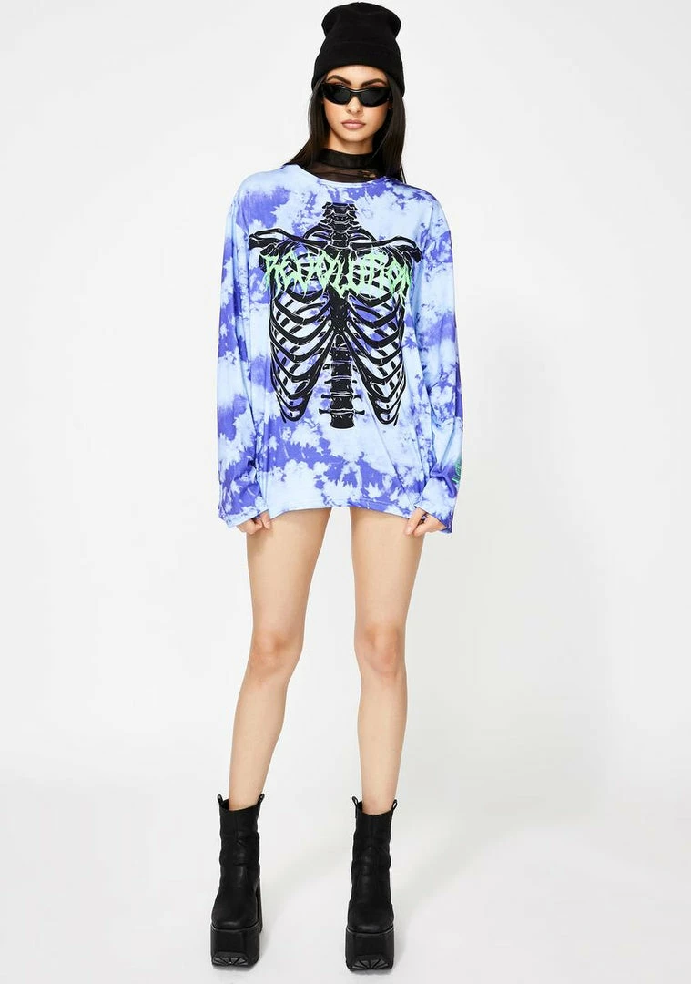 Promo ๐ Jaded London Skeleton Print Long Sleeve T-Shirt ๐ 5 Jaded London Skeleton Print Long Sleeve T-Shirt