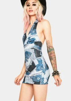 Jaded London Halter Mini Bodycon Dress Dresses