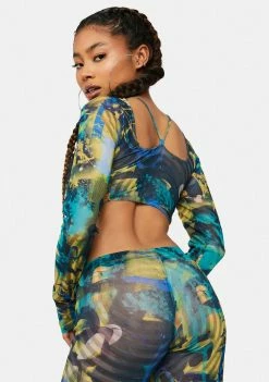 Coupon β Jaded London Tops Abstract Burn Print Mesh Long Sleeve Crop Top π 9 Jaded London Tops Abstract Burn Print Mesh Long Sleeve Crop Top