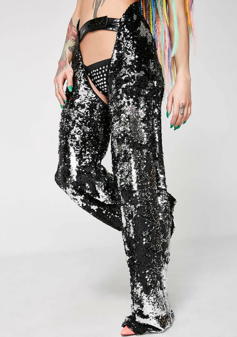 Cheapest β€οΈ Jaded London Bottoms Flip Sequin Chaps π₯ 6 Jaded London Bottoms Flip Sequin Chaps