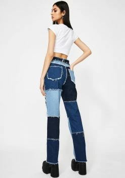 Promo π Jaded London Bottoms Patchwork Denim Boyfriend π Jeans π 9 Jaded London Bottoms Patchwork Denim Boyfriend Jeans