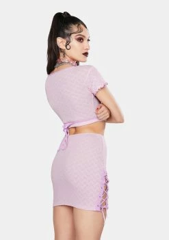 Jaded London Pink Heart Cut Out Jersey Mini Skirt Bottoms