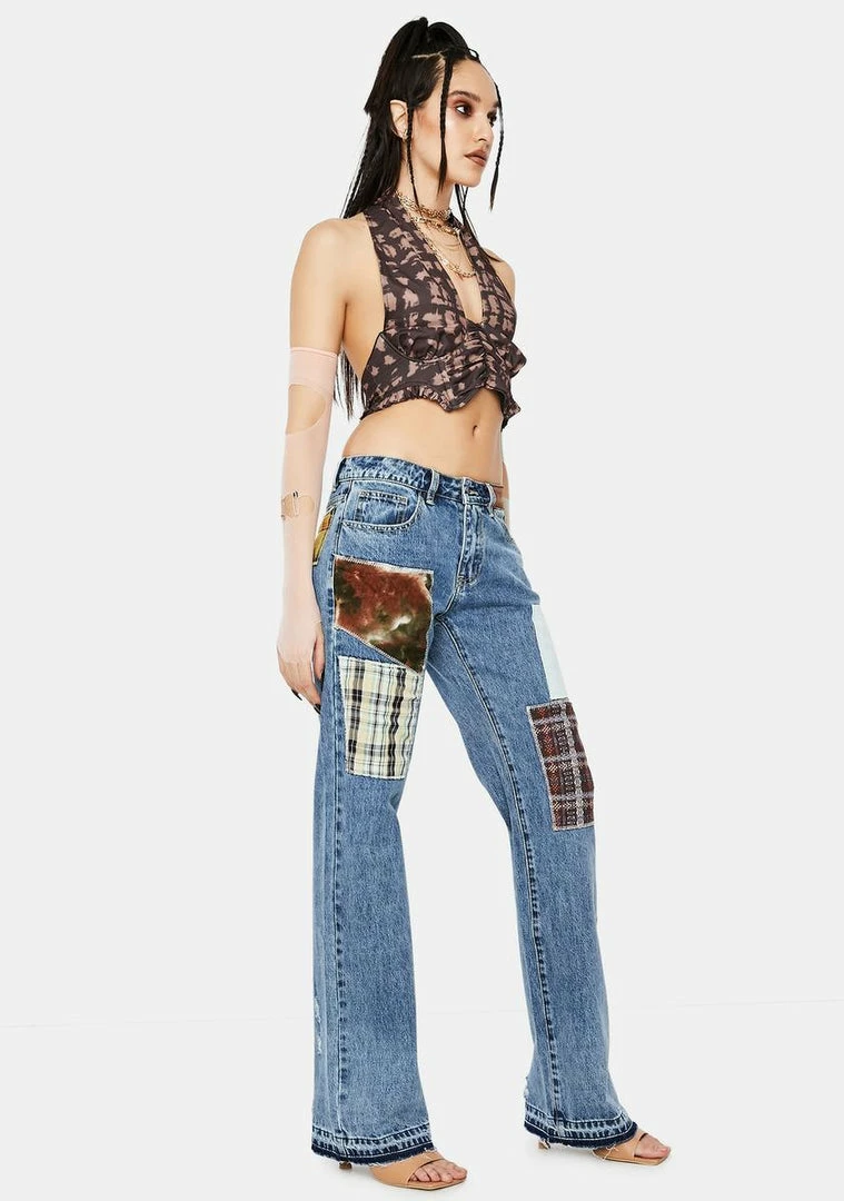Discount ๐ Jaded London Patchwork Check Mid Rise Boyfriend Fit ๐ Jeans Bottoms ๐ 5 Jaded London Patchwork Check Mid Rise Boyfriend Fit Jeans Bottoms