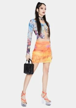 Jaded London Cheetah Roses Mash Up Print Cardigan