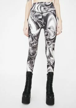 Jaded London Chrome Print High Waist Leggings