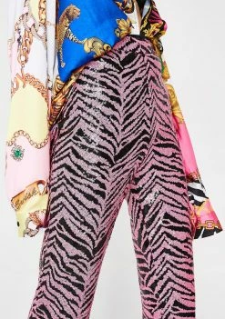 Jaded London Sequin Zebra Flares Bottoms