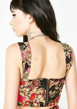 Jaded London Crop Lace Up Bustier Top Tops