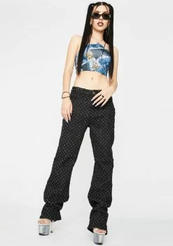 Jaded London Bottoms Black Distressed Boyfriend Jeans