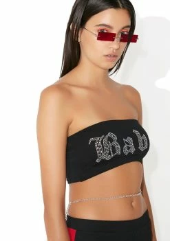 Jaded London Baby Diamante Bandeau Top