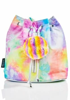 Jaded London Bags & Wallets Rainbow Pom Backpack